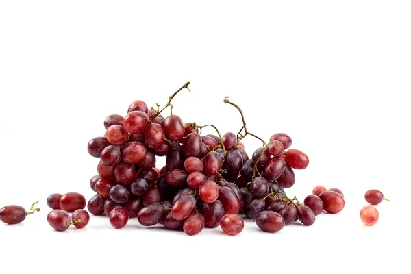 Kupa świeżych dojrzałych soczystych winogron na białym — Zdjęcie stockowe