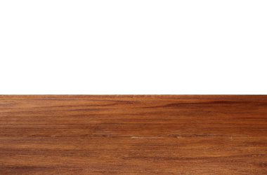 Boş ahşap zemin perspektif tablo beyaz arka Grou üzerinde izole