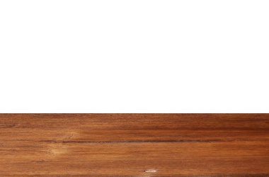 Boş ahşap zemin perspektif tablo beyaz arka Grou üzerinde izole