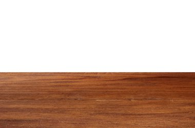 Boş ahşap zemin perspektif tablo beyaz arka Grou üzerinde izole