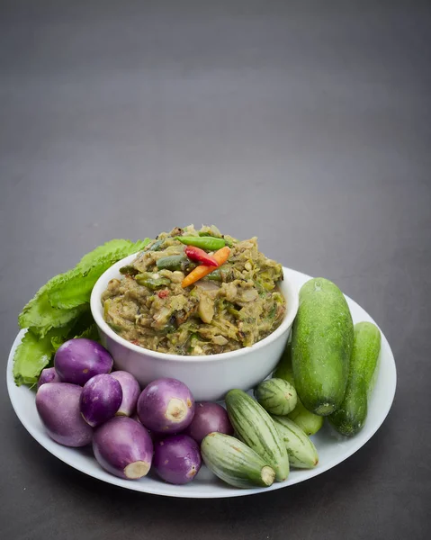 Тайская еда Пряный овощной салат — стоковое фото