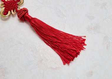 Duvar kağıdındaki Çin Şanslı Kırmızı Düğümü