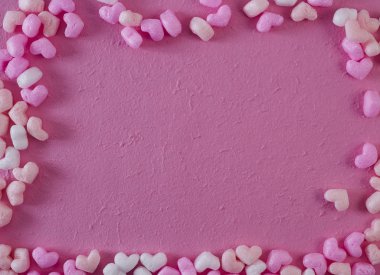 Pembe köpük kalpler Pembe kağıt arka plan