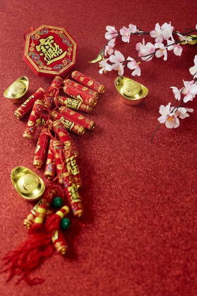 Zdobit čínský Nový rok festival na červenou — Stock fotografie