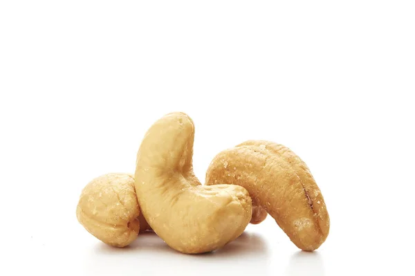 Roasted cashew nut isolated on white — Stock Photo, Image