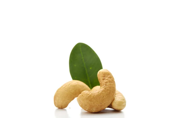 Roasted cashew nut isolated on white — Stock Photo, Image