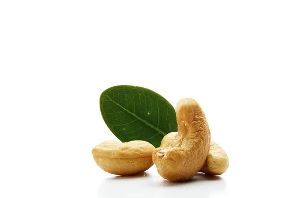 Roasted cashew nut isolated on white — Stock Photo, Image