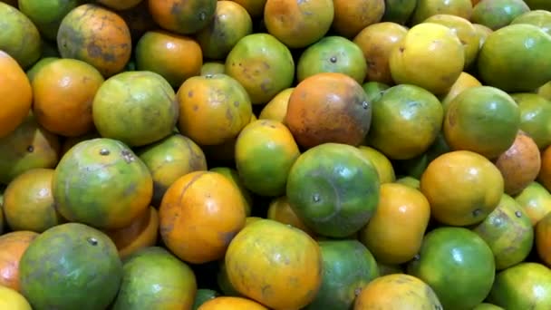 Fruit Farmers Market Vendre Orange Sur Marché Thaïlande Grand Magasin — Video