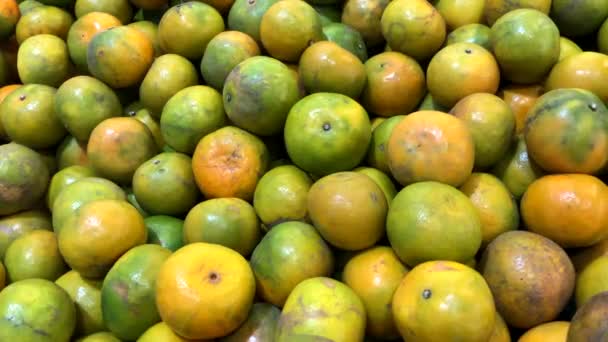 Fruit Farmers Market Vendre Orange Sur Marché Thaïlande Grand Magasin — Video