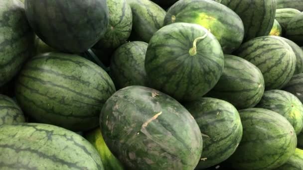 农民市场上的西瓜和瓜果 — 图库视频影像