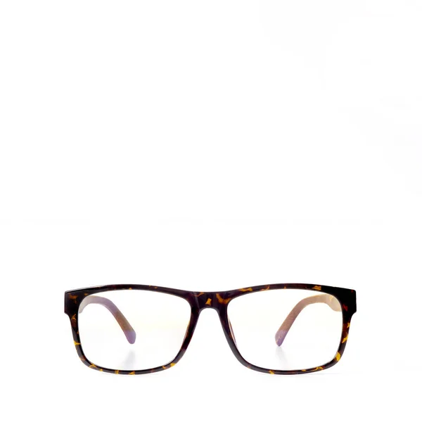 Lunettes Vue Medical Brown Avec Monture Brillante Pour Lire Vie — Photo