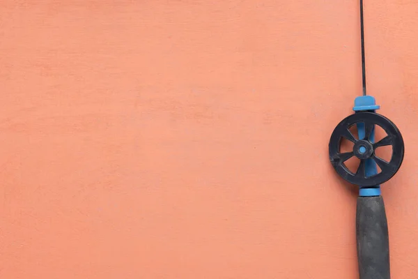 Balıkçılık aksesuarları ve metin için yer ile arka plan