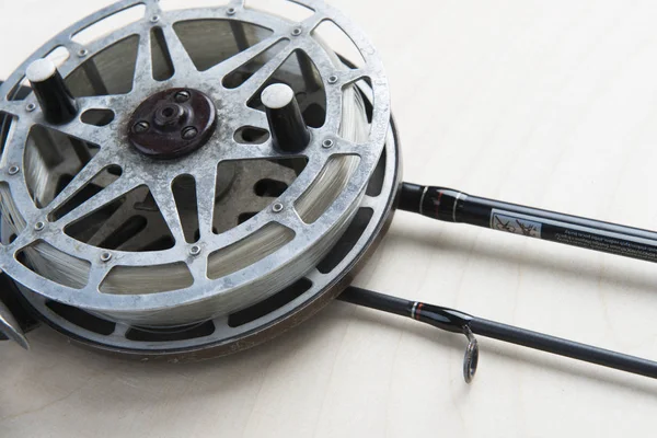 Balıkçılık aksesuarları ve metin için yer ile arka plan