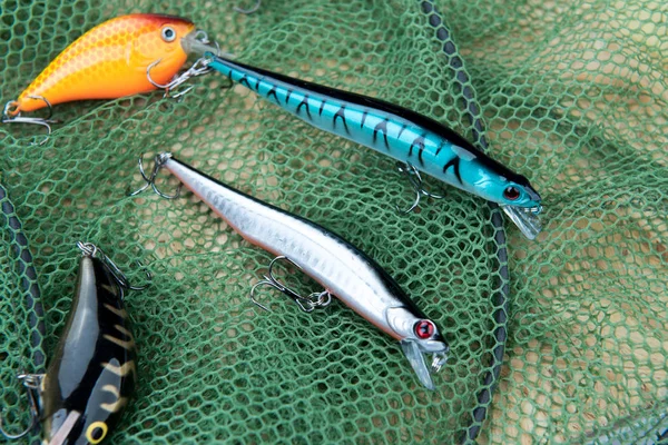 Sfondo Con Accessori Pesca Posto Testo — Foto Stock