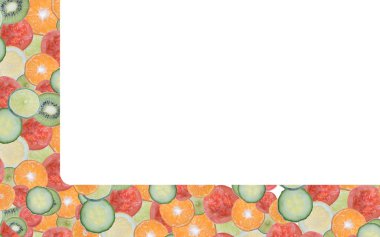 meyve dilimleri ile metin için yer