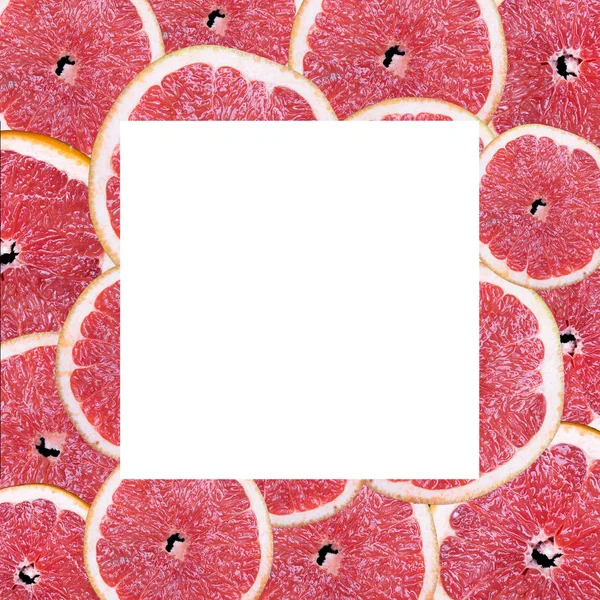 fruit frame on a white background, with space for text