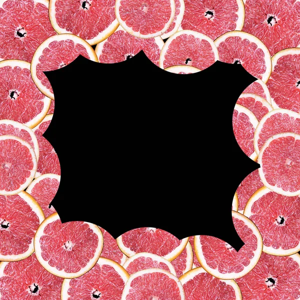 fruit frame with a black background and space for text