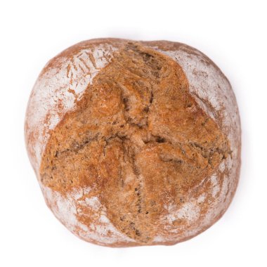 rulo ekmek, izole bir beyaz arka plan üzerinde ekmek