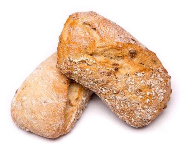 rulo ekmek, izole bir beyaz arka plan üzerinde ekmek