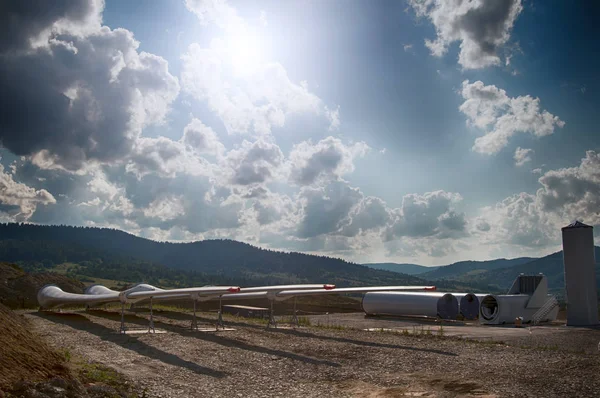 Gebouw windturbines — Stockfoto