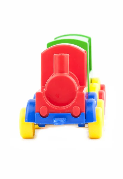 孤立在白色背景上的玩具火车 — 图库照片