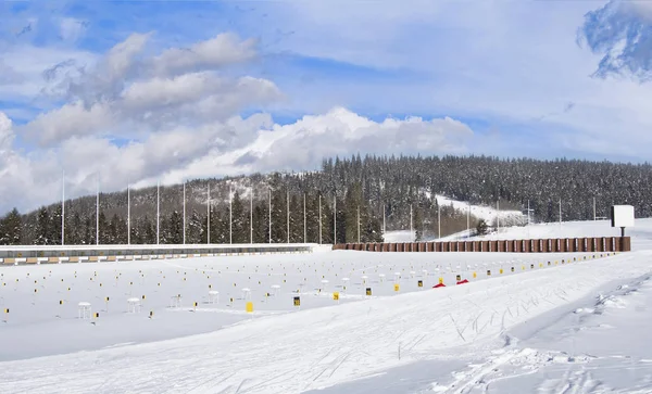 Shooting range for biathlon — Stock Photo, Image