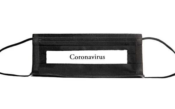Védőmaszk Covid Coronavirus Koncepció Orvosi Maszk Koronavírus Védelem Izolált Fehér — Stock Fotó