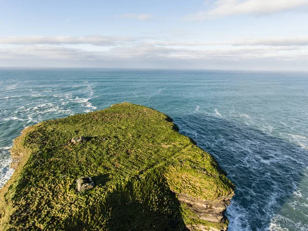 Aerial Loop Head Peninsula in West Clare, Ireland. Kilkee Beach — Stock Photo, Image