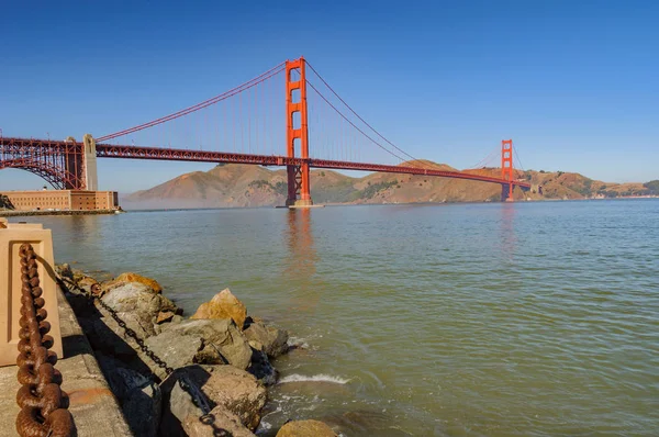 Piękne malownicze Golden Gate, San Francisco City, California, Stany Zjednoczone Ameryki — Zdjęcie stockowe