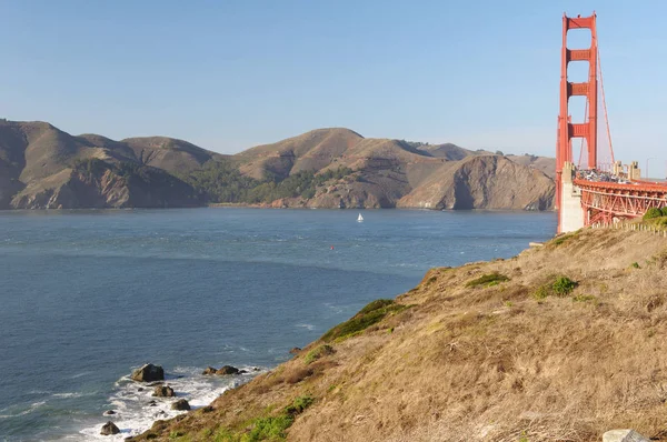 Piękne malownicze Golden Gate, San Francisco City, California, Stany Zjednoczone Ameryki — Zdjęcie stockowe