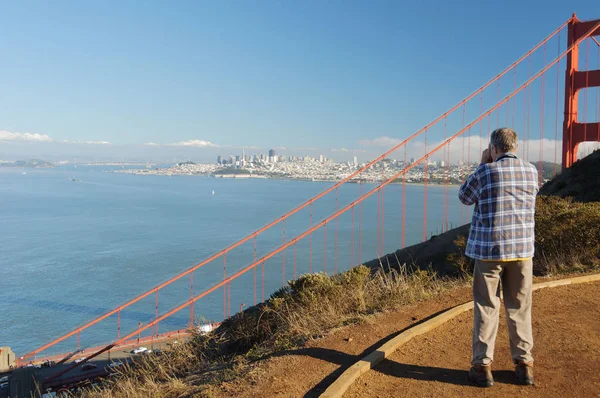 Gyönyörű festői Golden Gate, San Francisco City, California, Amerikai Egyesült Államok — Stock Fotó