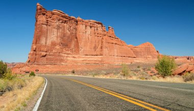 Güzel doğal manzaralı Arches National Park peyzaj, Utah, Amerika. 
