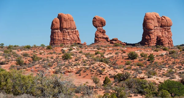 Güzel doğal manzaralı Arches National Park peyzaj, Utah, Amerika. — Stok fotoğraf