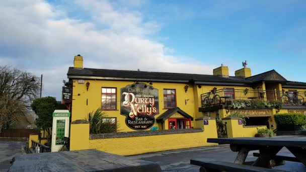 Bunratty Castle Durty Nelly Irish Pub Irlanda Novembro 2017 Bela — Vídeo de Stock