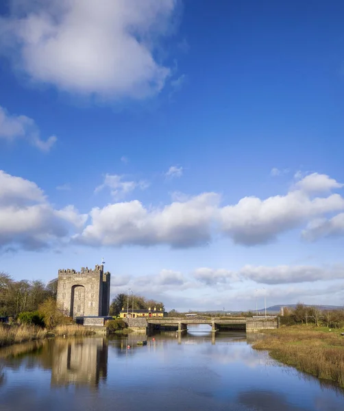 Beautiful Scenic Irish Castle In County Clare, Ireland. Stunning Irish Rural Countryside Landscape.