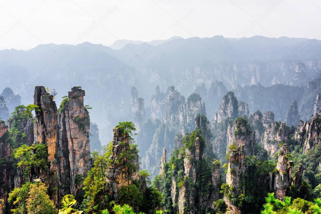 View of quartz sandstone pillars (Avatar Mountains)