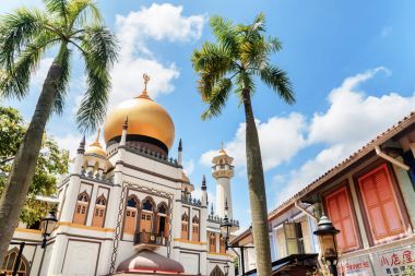 Beautiful view of Masjid Sultan (Sultan Mosque) at Singapore clipart