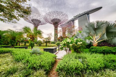 Bay Singapur bahçelerle doğal görünümünü