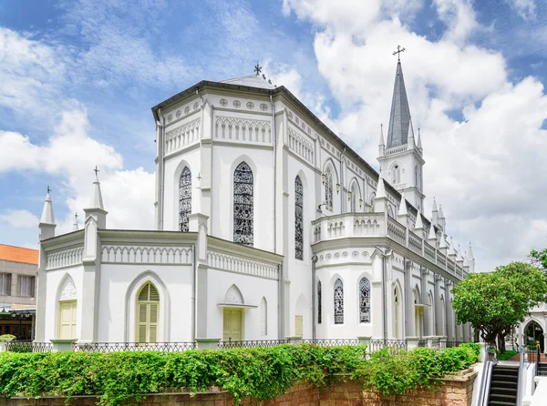 식민지, 싱가포르에에서 가톨릭 교회를 오래 된 건물 — 스톡 사진