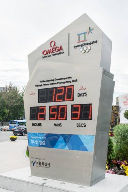 Geri sayım saati için Olimpiyat Kış Oyunları Pyeongchang 2018