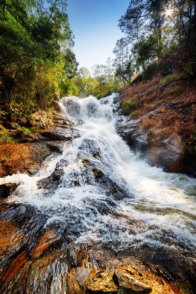 Beautiful view of the Datanla waterfall with crystal clear water — Stock Photo, Image