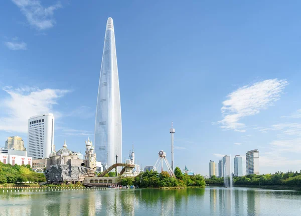 Vackra Seoul silhuett, Sydkorea. Underbar utsikt över downtown — Stockfoto