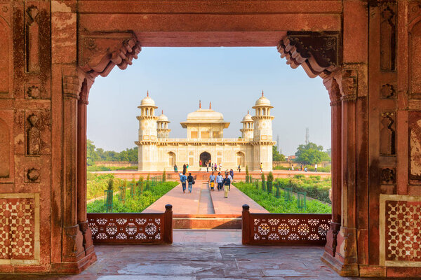 Unusual view of the Tomb of Itimad-ud-Daulah (Baby Taj)