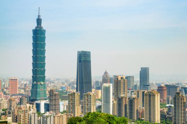 Tayvan 'daki Taipei' nin muhteşem manzarası.