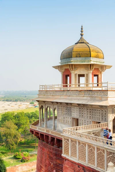 Increíble vista del Burj Musamman en el Fuerte Agra — Foto de Stock