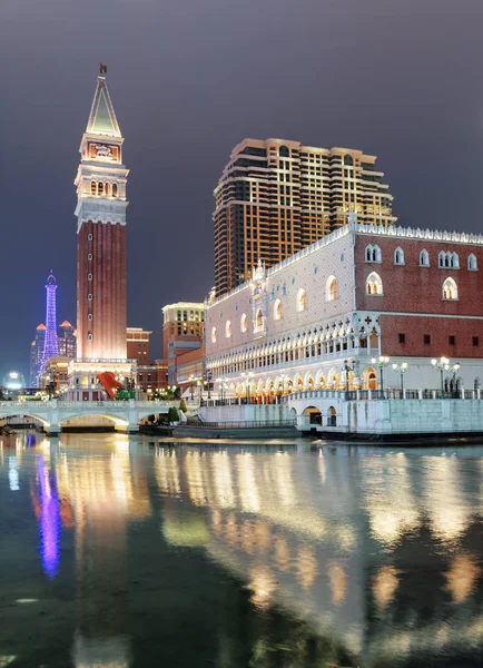 Maravillosos edificios de estilo gótico veneciano en Cotai de Macao —  Fotos de Stock