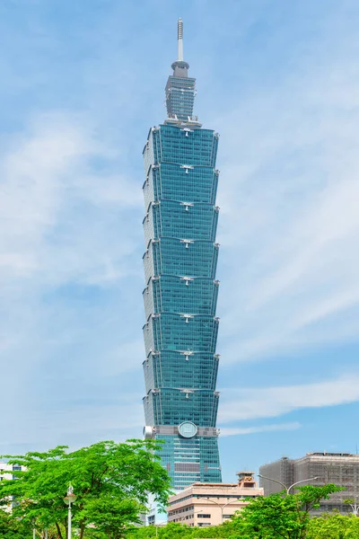 Superbe vue sur Taipei 101. Repère de Taiwan — Photo