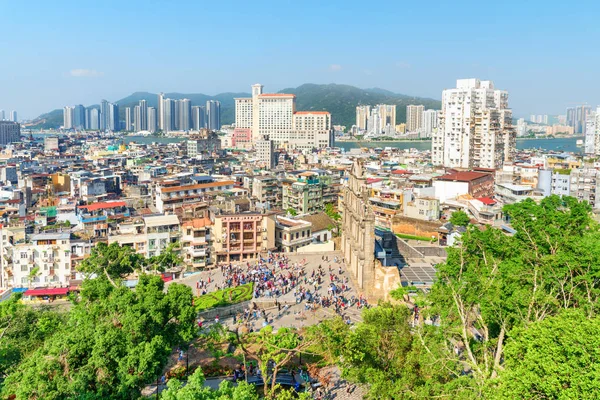 Nádherný výhled na Macao. Zřícenina sv. Pavla — Stock fotografie