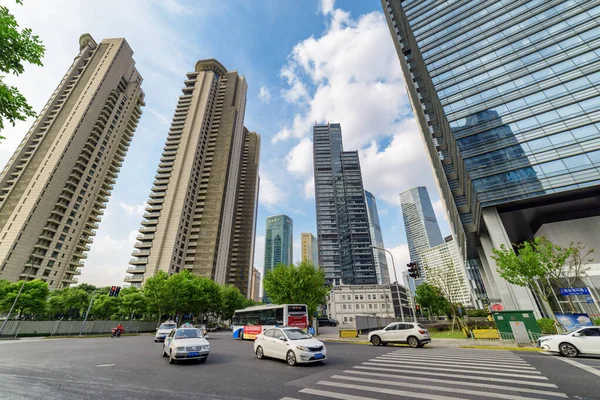 Shanghai China Oktober 2015 Szenische Ansicht Von Wohnhochhäusern Pudong New — Stockfoto
