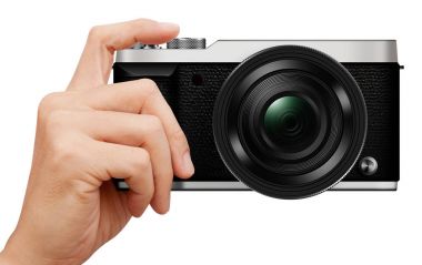 3D çizim değiştirilebilir lens aynasızlar kamera elinde